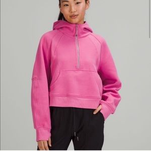 Lululemon Scuba Oversized 1/2 Zip Hoodie Pink Blossom XS/S